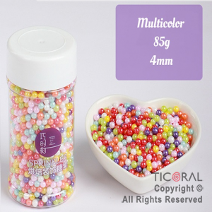 PERLAS COMESTIBLES 4 MM MULTICOLOR x 85 GR